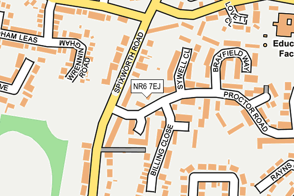NR6 7EJ map - OS OpenMap – Local (Ordnance Survey)