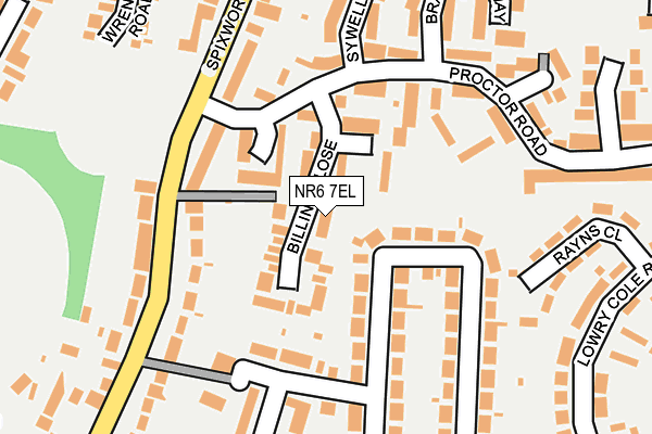 NR6 7EL map - OS OpenMap – Local (Ordnance Survey)