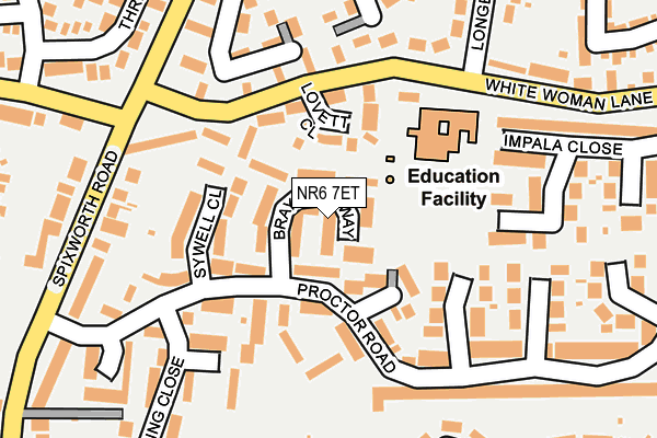 NR6 7ET map - OS OpenMap – Local (Ordnance Survey)