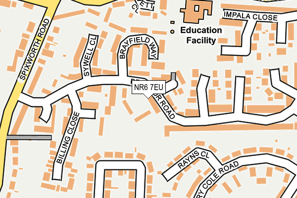 NR6 7EU map - OS OpenMap – Local (Ordnance Survey)