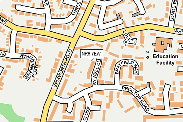 NR6 7EW map - OS OpenMap – Local (Ordnance Survey)
