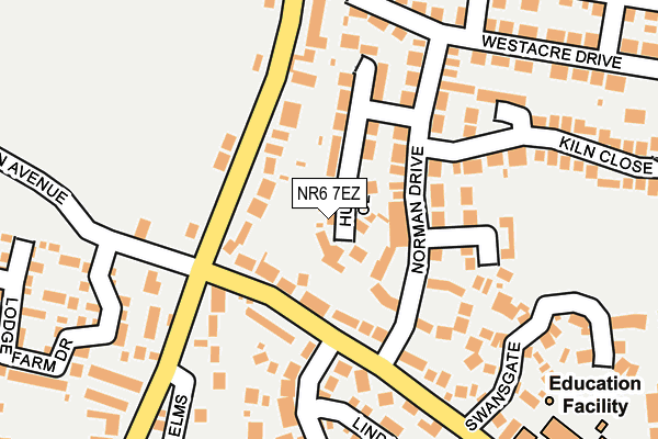 NR6 7EZ map - OS OpenMap – Local (Ordnance Survey)