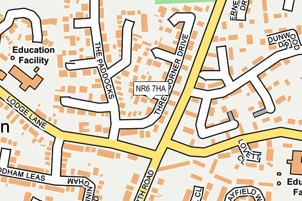 NR6 7HA map - OS OpenMap – Local (Ordnance Survey)
