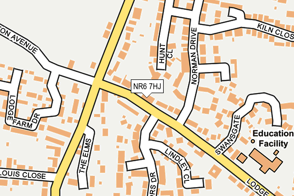 NR6 7HJ map - OS OpenMap – Local (Ordnance Survey)