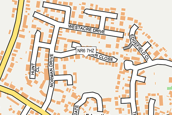 NR6 7HZ map - OS OpenMap – Local (Ordnance Survey)