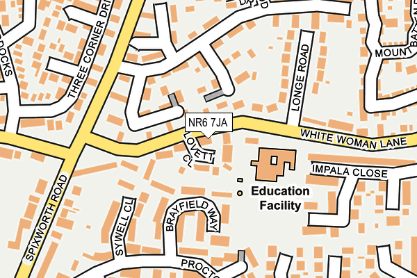 NR6 7JA map - OS OpenMap – Local (Ordnance Survey)