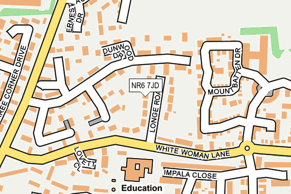 NR6 7JD map - OS OpenMap – Local (Ordnance Survey)