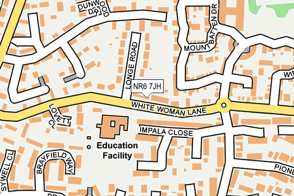 NR6 7JH map - OS OpenMap – Local (Ordnance Survey)