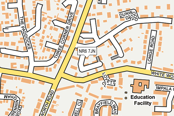 NR6 7JN map - OS OpenMap – Local (Ordnance Survey)