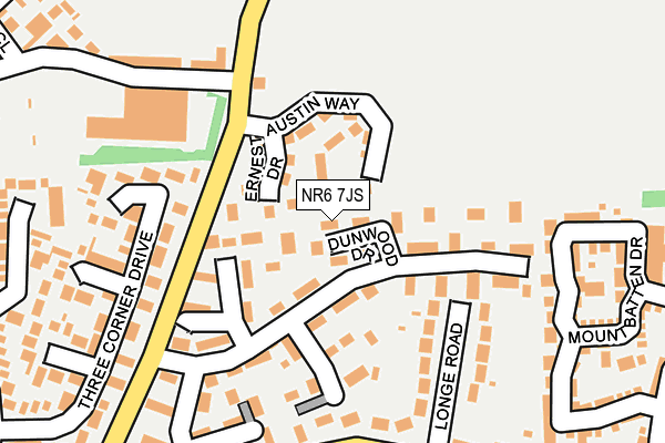 NR6 7JS map - OS OpenMap – Local (Ordnance Survey)