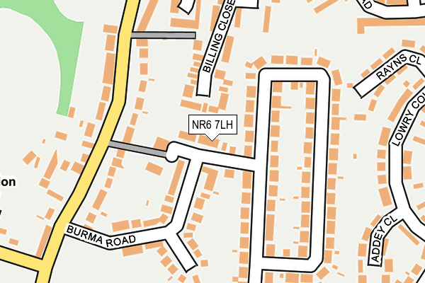 NR6 7LH map - OS OpenMap – Local (Ordnance Survey)