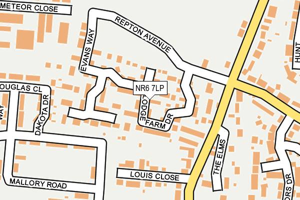 NR6 7LP map - OS OpenMap – Local (Ordnance Survey)
