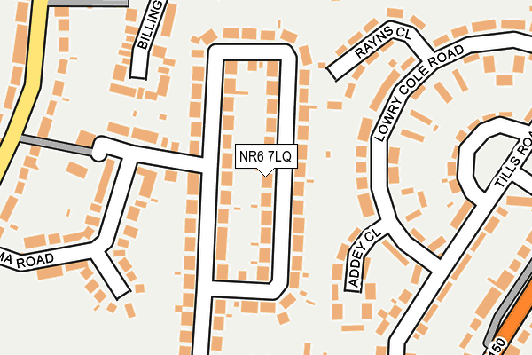 NR6 7LQ map - OS OpenMap – Local (Ordnance Survey)