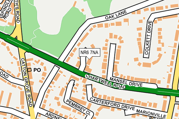 NR6 7NA map - OS OpenMap – Local (Ordnance Survey)