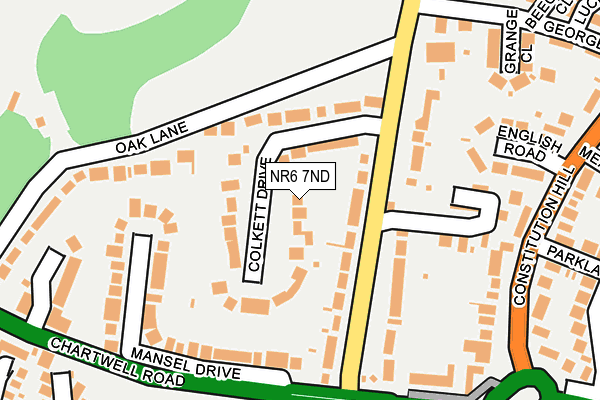 NR6 7ND map - OS OpenMap – Local (Ordnance Survey)
