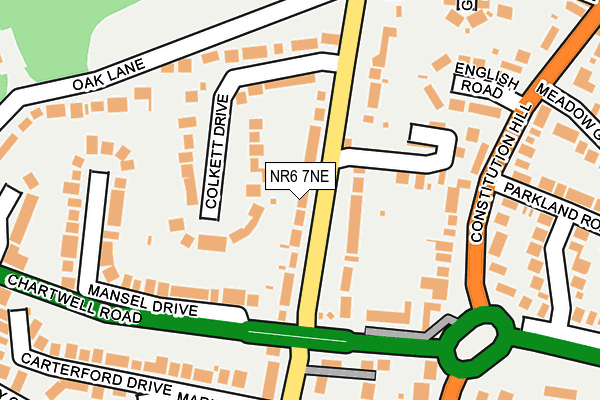 NR6 7NE map - OS OpenMap – Local (Ordnance Survey)