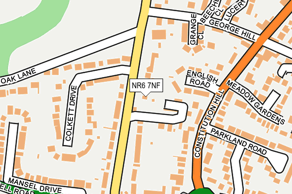 NR6 7NF map - OS OpenMap – Local (Ordnance Survey)