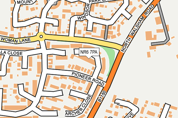NR6 7PA map - OS OpenMap – Local (Ordnance Survey)