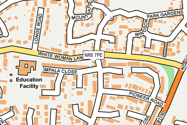 NR6 7PE map - OS OpenMap – Local (Ordnance Survey)