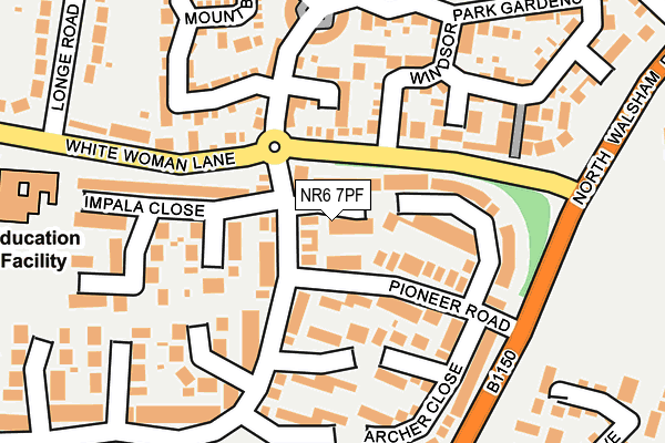 NR6 7PF map - OS OpenMap – Local (Ordnance Survey)