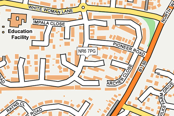 NR6 7PG map - OS OpenMap – Local (Ordnance Survey)