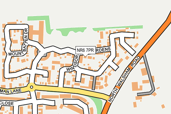 NR6 7PR map - OS OpenMap – Local (Ordnance Survey)
