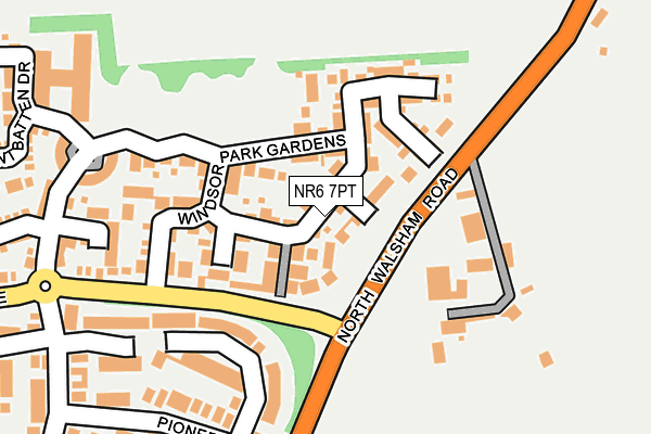 NR6 7PT map - OS OpenMap – Local (Ordnance Survey)