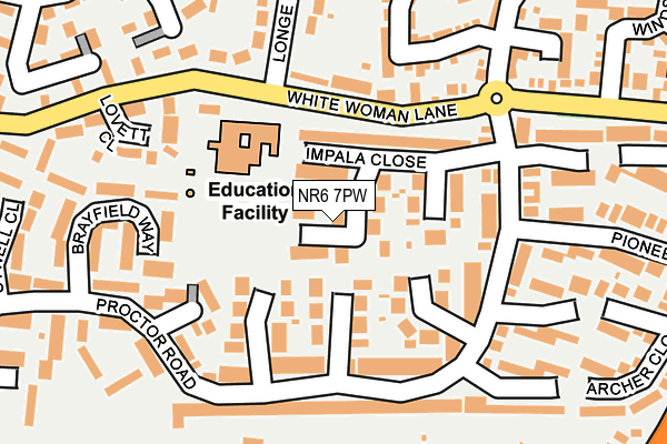 NR6 7PW map - OS OpenMap – Local (Ordnance Survey)