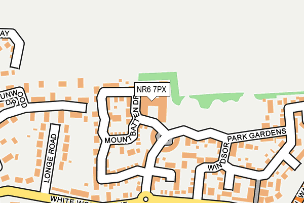 NR6 7PX map - OS OpenMap – Local (Ordnance Survey)
