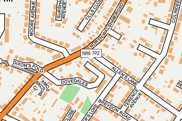 NR6 7PZ map - OS OpenMap – Local (Ordnance Survey)