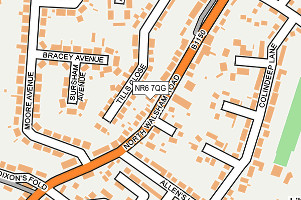 NR6 7QG map - OS OpenMap – Local (Ordnance Survey)