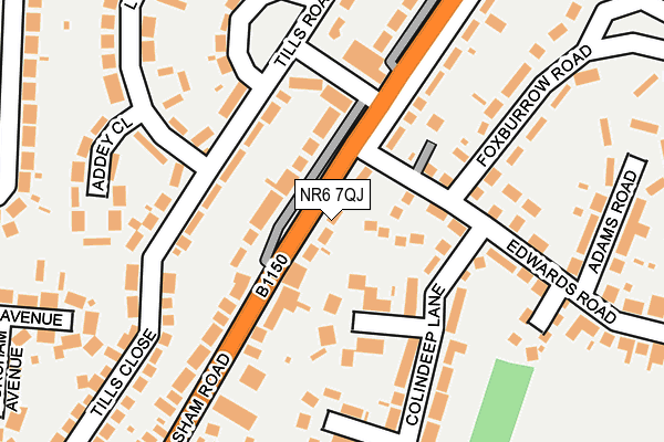 NR6 7QJ map - OS OpenMap – Local (Ordnance Survey)