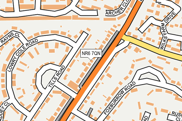 NR6 7QN map - OS OpenMap – Local (Ordnance Survey)