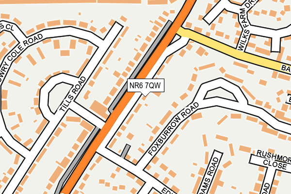 NR6 7QW map - OS OpenMap – Local (Ordnance Survey)