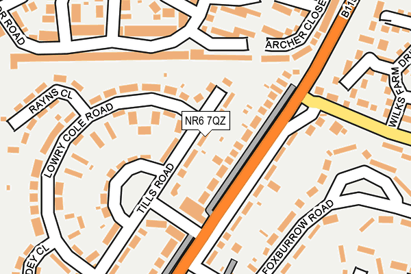 NR6 7QZ map - OS OpenMap – Local (Ordnance Survey)