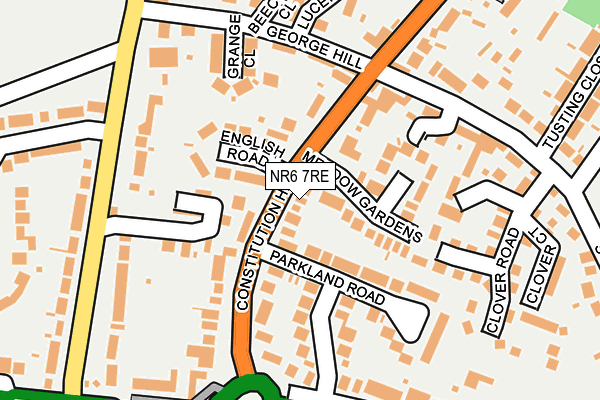 NR6 7RE map - OS OpenMap – Local (Ordnance Survey)