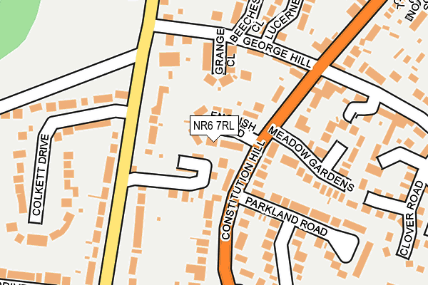 NR6 7RL map - OS OpenMap – Local (Ordnance Survey)