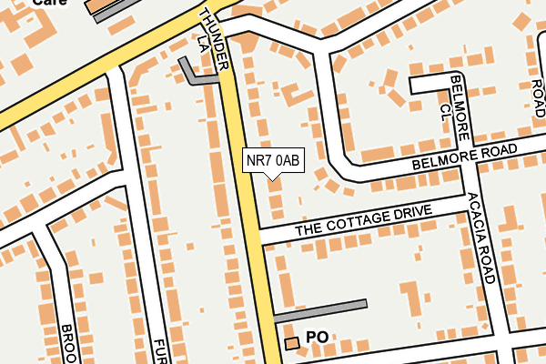 NR7 0AB map - OS OpenMap – Local (Ordnance Survey)