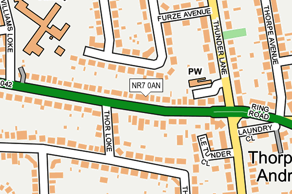 NR7 0AN map - OS OpenMap – Local (Ordnance Survey)