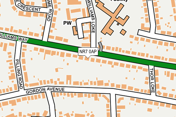 NR7 0AP map - OS OpenMap – Local (Ordnance Survey)