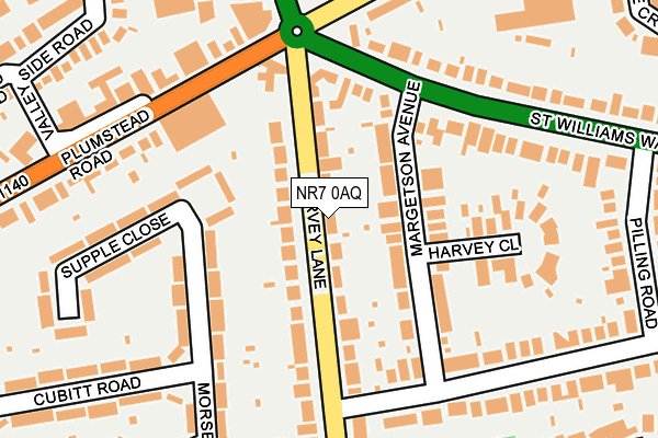 NR7 0AQ map - OS OpenMap – Local (Ordnance Survey)