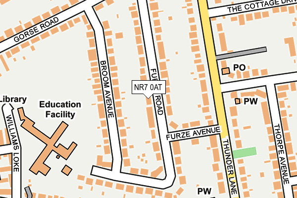 NR7 0AT map - OS OpenMap – Local (Ordnance Survey)