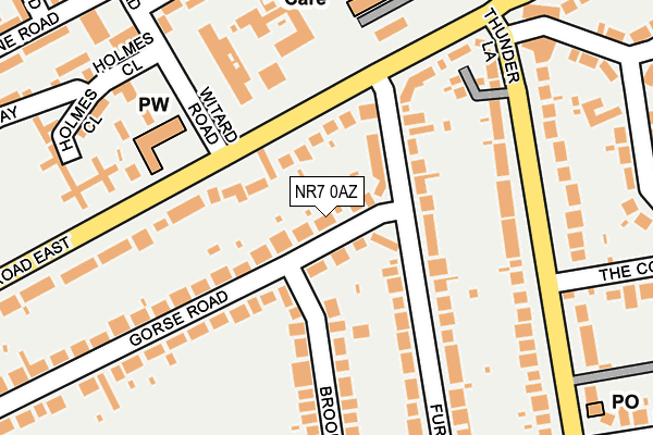 NR7 0AZ map - OS OpenMap – Local (Ordnance Survey)