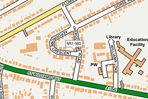NR7 0BD map - OS OpenMap – Local (Ordnance Survey)