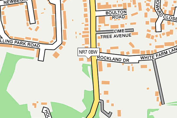 NR7 0BW map - OS OpenMap – Local (Ordnance Survey)
