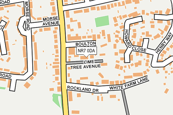 NR7 0DA map - OS OpenMap – Local (Ordnance Survey)