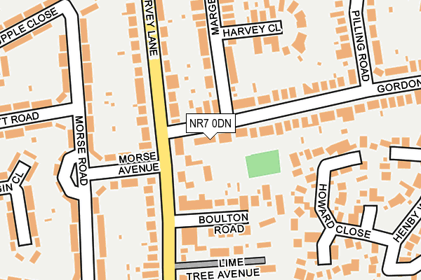 NR7 0DN map - OS OpenMap – Local (Ordnance Survey)