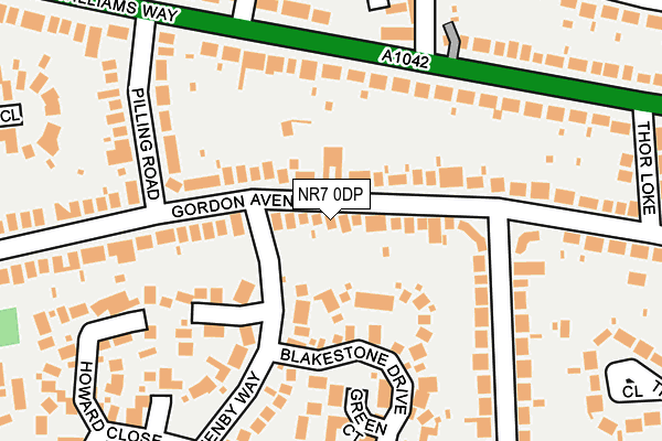 NR7 0DP map - OS OpenMap – Local (Ordnance Survey)
