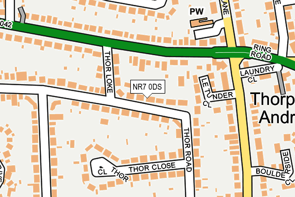 NR7 0DS map - OS OpenMap – Local (Ordnance Survey)