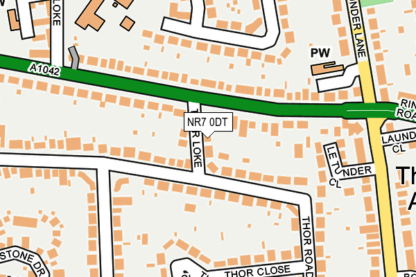 NR7 0DT map - OS OpenMap – Local (Ordnance Survey)